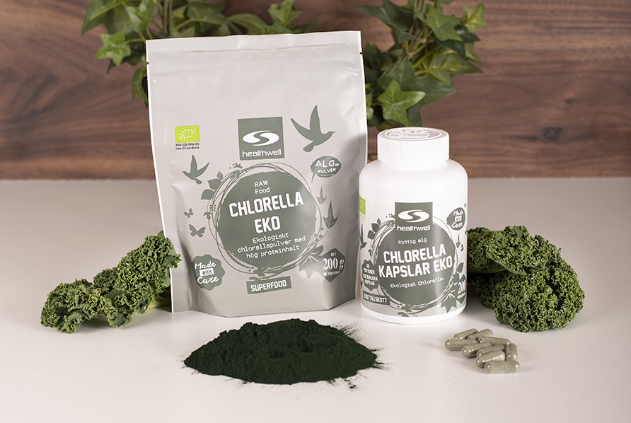 Chorella - naturlig sundhedsbombe, både i pulver og kapsler